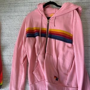 Pink hoodie aviator nation size xs